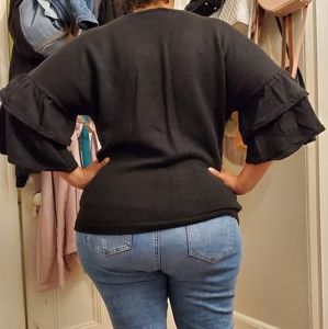 Eloquii Ruffle sleeve sweater